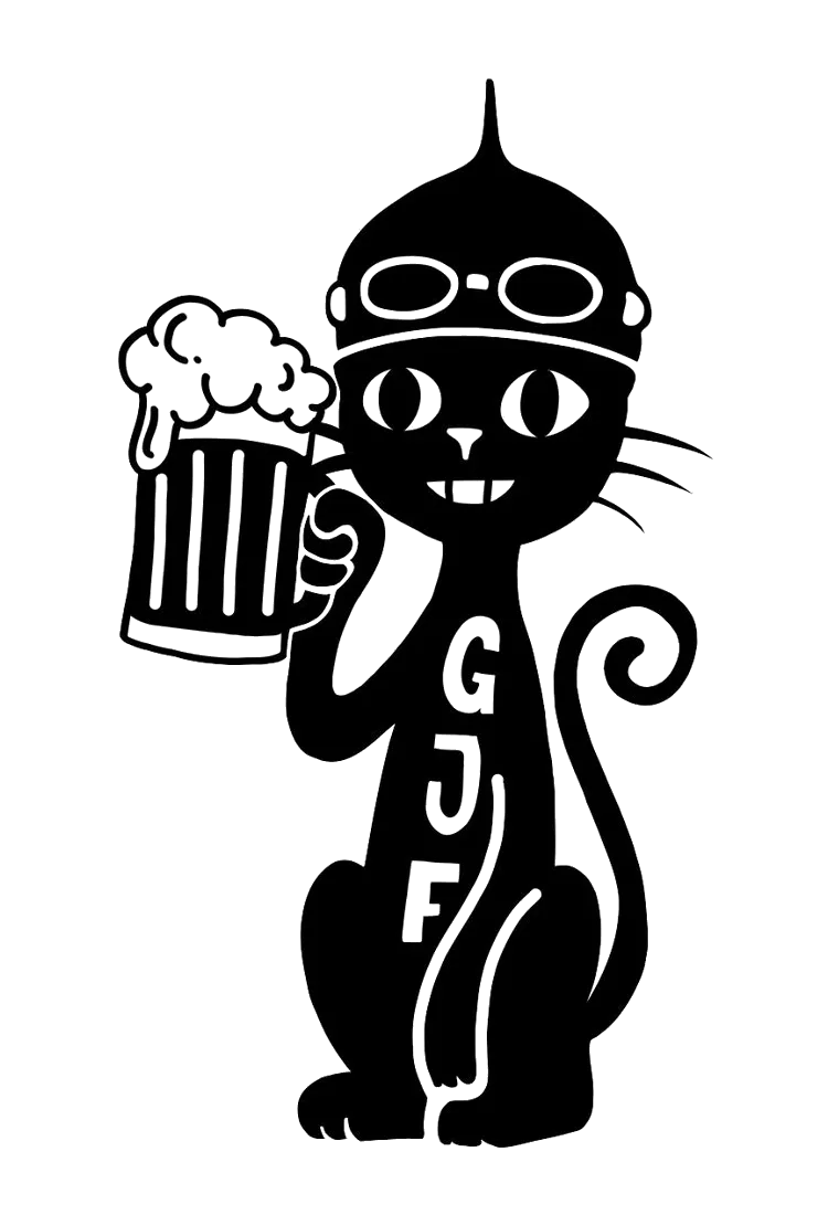 Logo du chat qui tiens une bière
